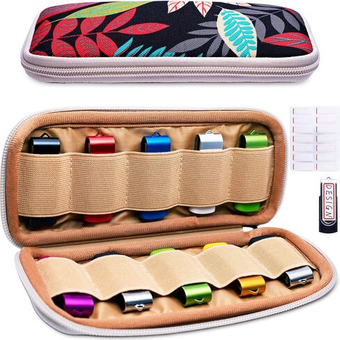 Flash Drive Case USB Holder Organizer Individual 10 Slots with Sticks, Portable Electronic Accessories Storage Bag for USB Flash Drives Jump Drive Memory Stick, Small Solft Cloth Bag (Case Only) Balck in Saudi Arabia