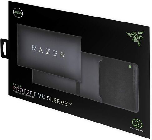 Razer 15" Protective Laptop Sleeve: Scratch & Water-Resistant - Padded Interior Lining - Snag-Free Velcro - Flip-Out Mouse Mat - Classic Black, RC21-01580100-R3M1 in Kuwait