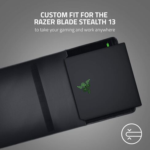 Razer 15" Protective Laptop Sleeve: Scratch & Water-Resistant - Padded Interior Lining - Snag-Free Velcro - Flip-Out Mouse Mat - Classic Black, RC21-01580100-R3M1 in Kuwait