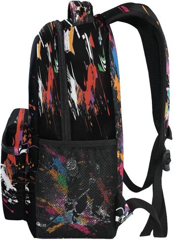 ALAZA Ice Hockey Player on Black Backpack Daypack School Bag Travel Shoulder Bag for Students Boys Girls in Saudi Arabia