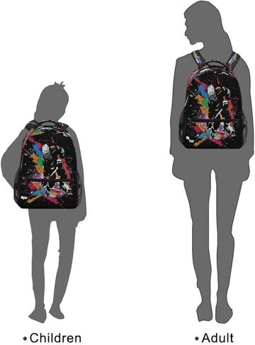 ALAZA Ice Hockey Player on Black Backpack Daypack School Bag Travel Shoulder Bag for Students Boys Girls in Saudi Arabia