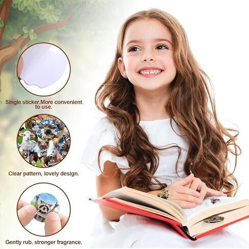Jetec 300 Pcs Scratch and Sniff Sticker for Kids Animal Scented Stickers Reward Smelly Stickers for Student Teacher Incentive Motivational Wildlife Animals Positive Stickers Classroom Chart School in Kuwait