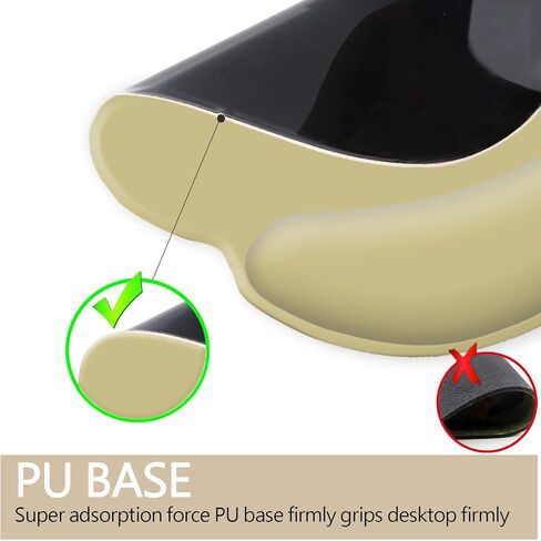 Mouse Pad with Wrist Rest, Ergonomic Gaming Mouse Pad, Comfortable Mouse Pads for Computer, Laptop, Office & Home, Easy Typing & Pain Relief, 9.8 X 8.8 Inch (White) in Saudi Arabia