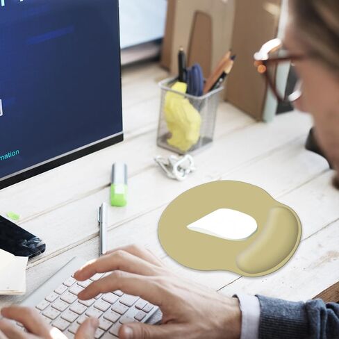 Mouse Pad with Wrist Rest, Ergonomic Gaming Mouse Pad, Comfortable Mouse Pads for Computer, Laptop, Office & Home, Easy Typing & Pain Relief, 9.8 X 8.8 Inch (White) in Saudi Arabia