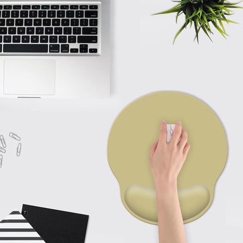 Mouse Pad with Wrist Rest, Ergonomic Gaming Mouse Pad, Comfortable Mouse Pads for Computer, Laptop, Office & Home, Easy Typing & Pain Relief, 9.8 X 8.8 Inch (White) in Saudi Arabia