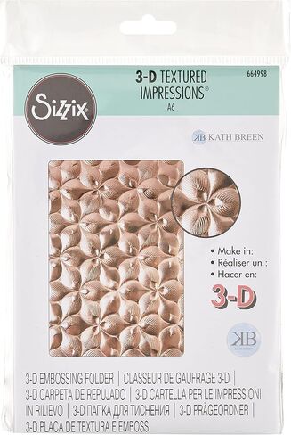 3-D Textured Impressions Embossing Folder Geometric Flowers in Saudi Arabia