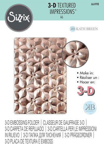 3-D Textured Impressions Embossing Folder Geometric Flowers in Saudi Arabia