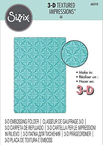 3-D Textured Impressions Embossing Folder Geometric Flowers in Saudi Arabia