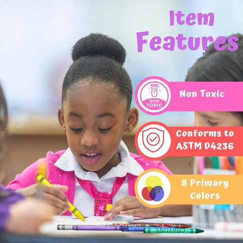 4E's Novelty 48 Boxes of 8-Packs Bulk Crayons for Kids, Classroom Crayons Bulk Classpack Teachers Supplies, School Supplies, Restaurants, Birthday Party Favors Non-Toxic (48 of 8-Packs) in Saudi Arabia