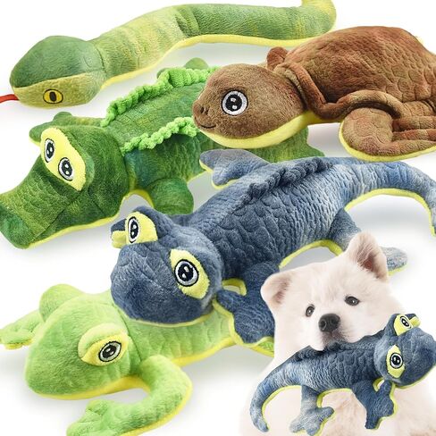 Stuffed Animal Dog Toys, 5 Pack Tough Squeaky Dog Toys, Plush Toys Assortment, Great Value Dog Toys Bundle, Woodland Series Dog Chew Toys for Large Medium and Small Dogs Puppy Pet Toys in Saudi Arabia
