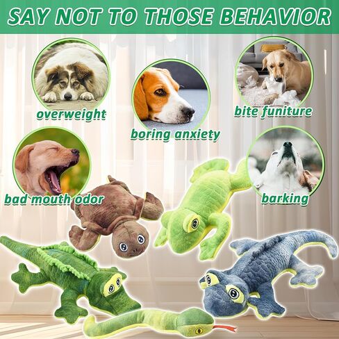 Stuffed Animal Dog Toys, 5 Pack Tough Squeaky Dog Toys, Plush Toys Assortment, Great Value Dog Toys Bundle, Woodland Series Dog Chew Toys for Large Medium and Small Dogs Puppy Pet Toys in Saudi Arabia