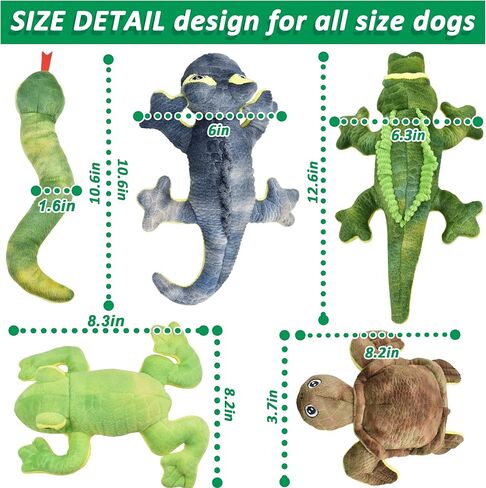 Stuffed Animal Dog Toys, 5 Pack Tough Squeaky Dog Toys, Plush Toys Assortment, Great Value Dog Toys Bundle, Woodland Series Dog Chew Toys for Large Medium and Small Dogs Puppy Pet Toys in Saudi Arabia