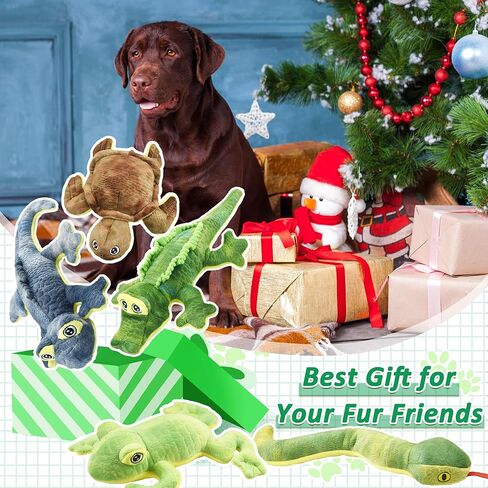 Stuffed Animal Dog Toys, 5 Pack Tough Squeaky Dog Toys, Plush Toys Assortment, Great Value Dog Toys Bundle, Woodland Series Dog Chew Toys for Large Medium and Small Dogs Puppy Pet Toys in Saudi Arabia