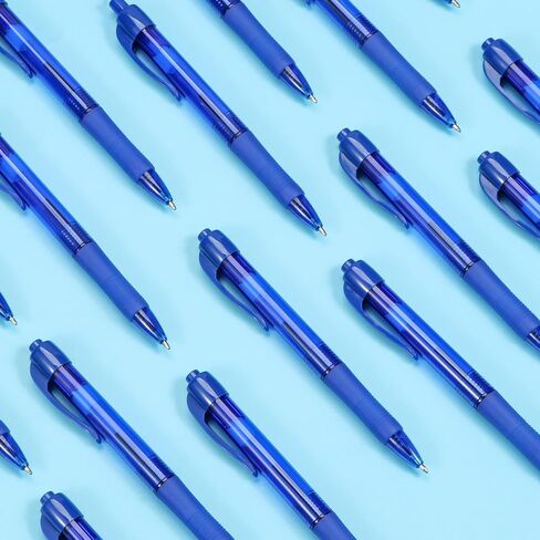 deegtran Pens Bulk, 50 Pack No Bleed Blue Ink Click Pens with Soft Grip, Wholesale Retractable Ballpoint Pens for Office School, Medium Point Smooth 1.0MM in Saudi Arabia