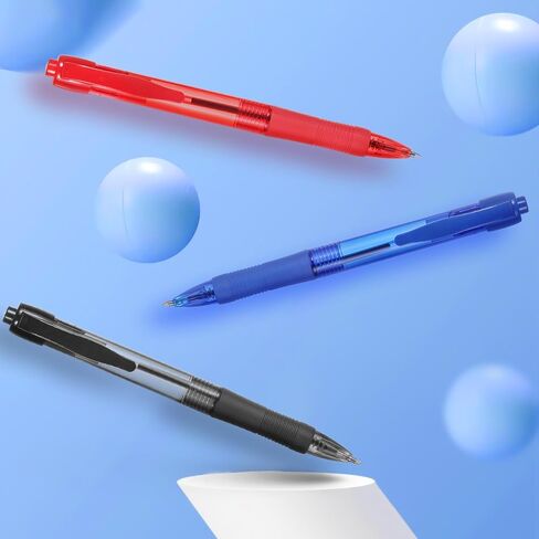 deegtran Pens Bulk, 50 Pack No Bleed Blue Ink Click Pens with Soft Grip, Wholesale Retractable Ballpoint Pens for Office School, Medium Point Smooth 1.0MM in Saudi Arabia