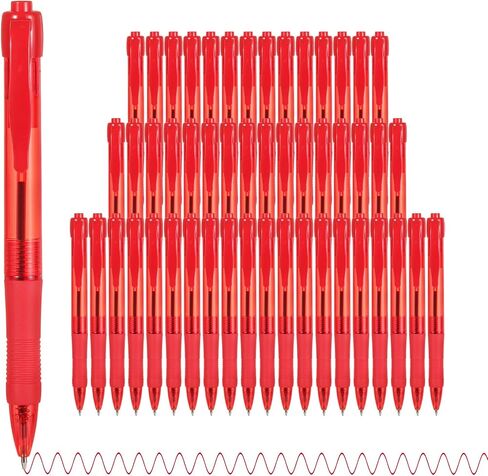 deegtran Pens Bulk, 50 Pack No Bleed Blue Ink Click Pens with Soft Grip, Wholesale Retractable Ballpoint Pens for Office School, Medium Point Smooth 1.0MM in Saudi Arabia