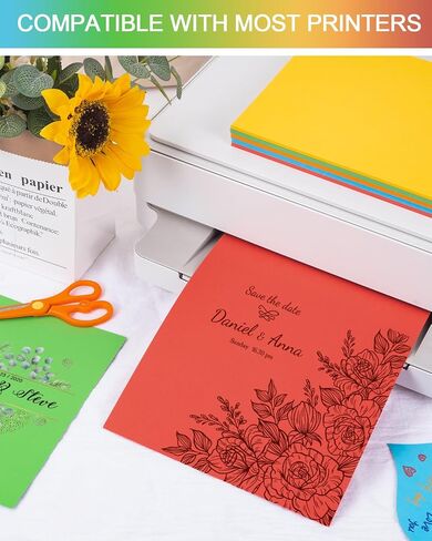 Cardstock 8.5x11 Inch Colored Paper, 5 Colors 120 Sheets Card Stock, Cardstock Paper for Scrapbooking, DIY Crafts, Assorted Cards Making (92LB Cover/250GSM) in Kuwait
