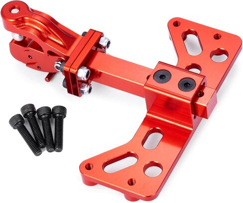رف خطاف RC Trailer ، سبيكة الألومنيوم RC Hook Hook قابلة للتعديل مقطورة Hitch Hook Bracket متوافقة مع محوري SCX6 AXI05000 Wrangler 1/6 RC Crawler Upgrade Parts (Black) in Kuwait