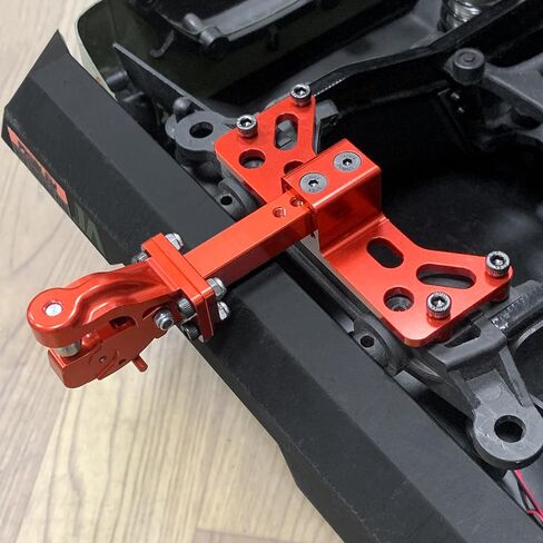 رف خطاف RC Trailer ، سبيكة الألومنيوم RC Hook Hook قابلة للتعديل مقطورة Hitch Hook Bracket متوافقة مع محوري SCX6 AXI05000 Wrangler 1/6 RC Crawler Upgrade Parts (Black) in Kuwait