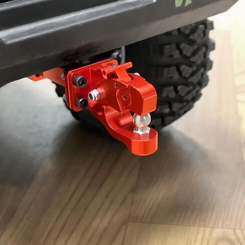 رف خطاف RC Trailer ، سبيكة الألومنيوم RC Hook Hook قابلة للتعديل مقطورة Hitch Hook Bracket متوافقة مع محوري SCX6 AXI05000 Wrangler 1/6 RC Crawler Upgrade Parts (Black) in Kuwait