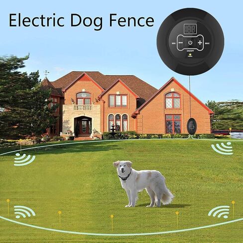 Yancen Wireless Dog Bence نظام احتواء كهربائي PET ، قوة صدمة نطاق التحكم القابلة للتعديل ، فعالة آمنة لا بشكل عشوائي على التصحيح ، طوق الكلب المقاوم للماء القابل لإعادة الشحن in Kuwait