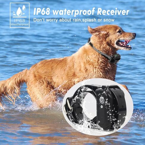 Yancen Wireless Dog Bence نظام احتواء كهربائي PET ، قوة صدمة نطاق التحكم القابلة للتعديل ، فعالة آمنة لا بشكل عشوائي على التصحيح ، طوق الكلب المقاوم للماء القابل لإعادة الشحن in Kuwait