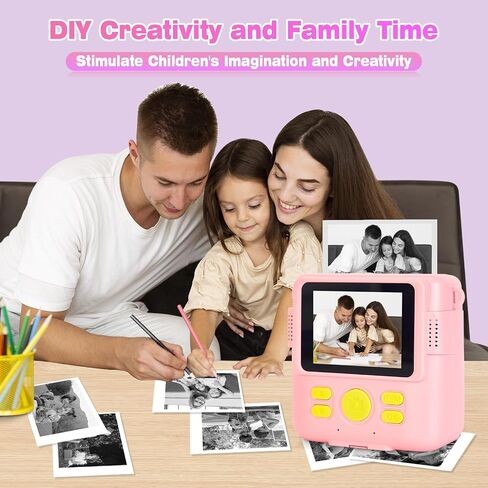 20 Rolls Instant Camera Refill Print Paper for Kids, Photo Printer HD Printing Thermal Print Paper Rolls Fit for Most Kids Instant Camera (White-20) in Saudi Arabia