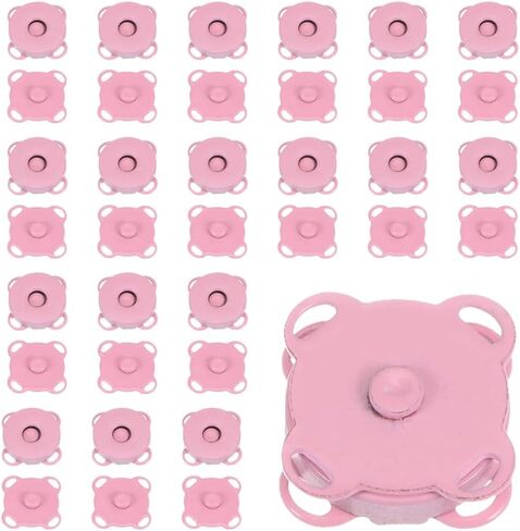 MIUPOO Metal Suction Sew On Snaps Buttons for Sewing Supplies, Fasteners Press Studs for Sewing Clothes,Snap Clasps Button for Clothes Jeans Overcoat DIY,18 Sets,Silver, Mixed Size in Saudi Arabia