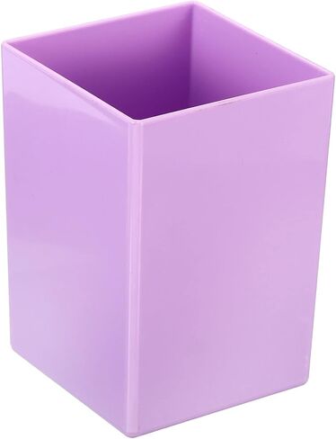 PATIKIL Pencil Holder, Plastic Pen Makeup Brush Holder Cup Storage Square Desktop Organizer Stationery Caddy for Home Office, Purple in Kuwait