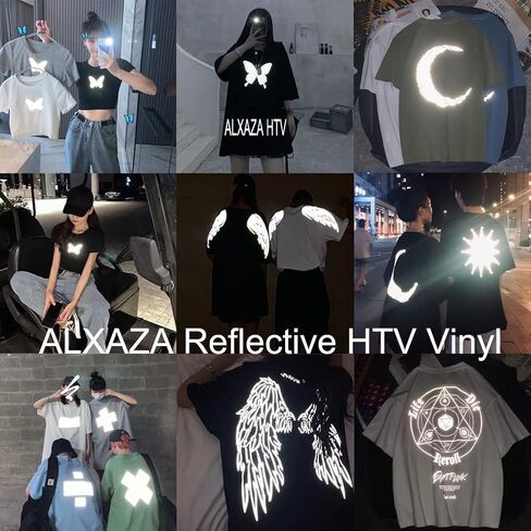 Reflective Heat Transfer Vinyl Reflective Rainbow HTV Vinyl Rolls Pack 12 Inch x 7 Feet Iron on Vinyl for T-Shirts DIY Design, Silhouette Cameo Heat Press Machine(Rainbow HTV Vinyl） in Saudi Arabia