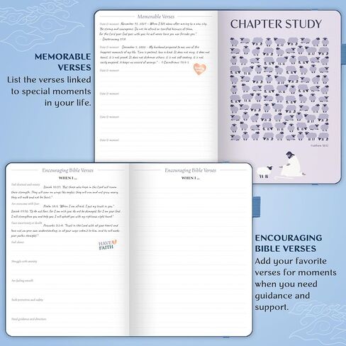 Legend Bible Study Journal – Bible & Church Note Taking & Journaling Notebook – Faith Based Gifts & Religious Accessories (Periwinkle) in Kuwait
