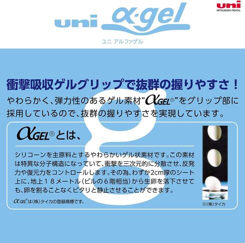 Uni Alpha-Gel Shaker 0.5mm Mechanical Pencil with Firm Grip, White (M5619GG1P.1) in Saudi Arabia