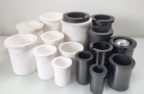 OTOOLWORLD 99.9% Pure Graphite Crucible Metal Melting Gold Silver Scrap Casting Ingot Mould (5kg Graphite Crucible) in Kuwait