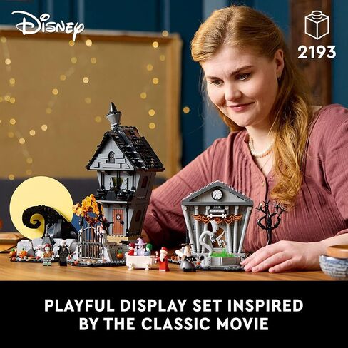 LEGO Disney Tim Burton's The Nightmare Before Christmas Decor - Building Set for Adults for Display, Ages 18+ - Collectible DIY Craft for Fans of Iconic Movie with Minifigures Included - 21351 in Saudi Arabia