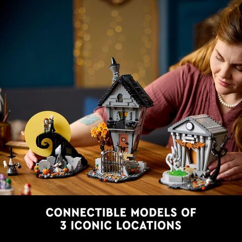 LEGO Disney Tim Burton's The Nightmare Before Christmas Decor - Building Set for Adults for Display, Ages 18+ - Collectible DIY Craft for Fans of Iconic Movie with Minifigures Included - 21351 in Saudi Arabia