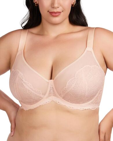 HSIA Minimizer Bras for Women, Full Coverage Lace Bra for Heavy Breasts Unlined Bras with Underwire, Black 40DD in Saudi Arabia