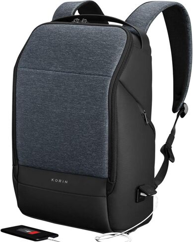 KORIN Anti-Theft Travel Backpack 15.6 inch Laptop Bag with 2.0 USB Charging Port Waterproof TSA Laptop Backpack for Women and Men in Saudi Arabia