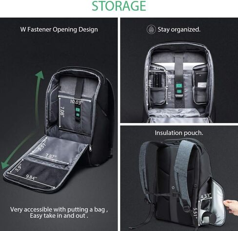 KORIN Anti-Theft Travel Backpack 15.6 inch Laptop Bag with 2.0 USB Charging Port Waterproof TSA Laptop Backpack for Women and Men in Saudi Arabia