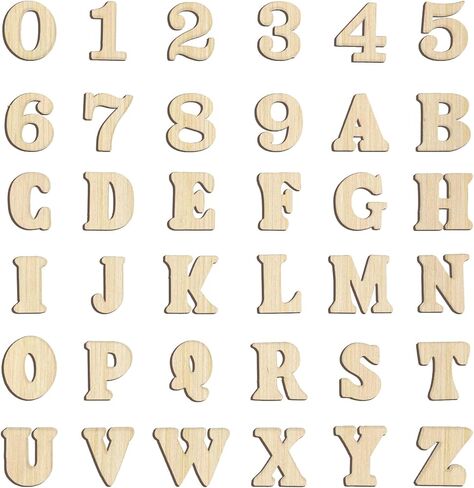 200pcs 0.6 "رسائل خشبية صغيرة وأرقام خشبية حروف فارغة أرقام ساعة خشبية فارغة لفنون الرسم DIY الإملاء الإملائي in Kuwait