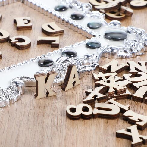 200pcs 0.6 "رسائل خشبية صغيرة وأرقام خشبية حروف فارغة أرقام ساعة خشبية فارغة لفنون الرسم DIY الإملاء الإملائي in Kuwait