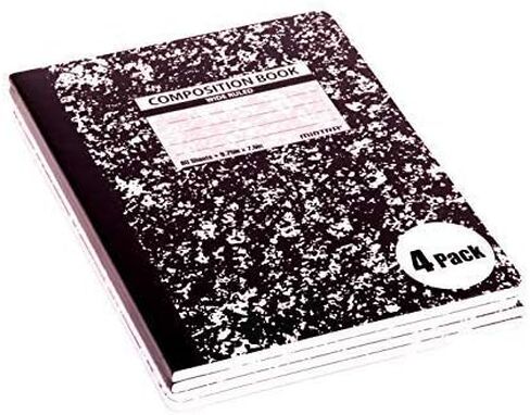 Mintra Office Composition Books (Assorted Marble Comp - Wide Ruled, 24 Units (6-4pks)) in Saudi Arabia