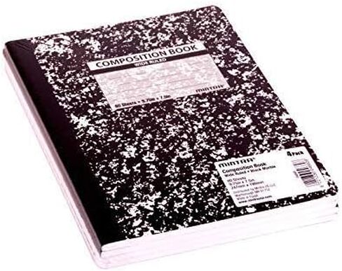 Mintra Office Composition Books (Assorted Marble Comp - Wide Ruled, 24 Units (6-4pks)) in Saudi Arabia
