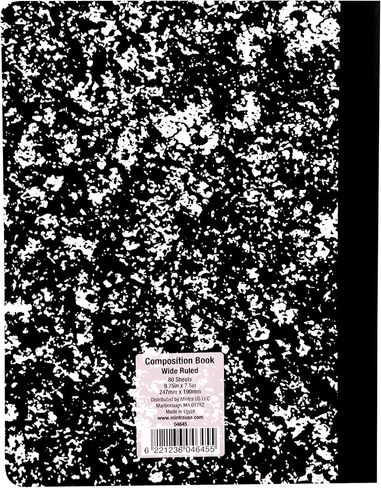 Mintra Office Composition Books (Assorted Marble Comp - Wide Ruled, 24 Units (6-4pks)) in Saudi Arabia