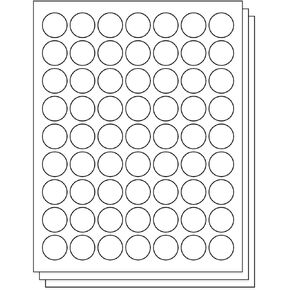 3-1/3 inch Round Labels for Inkjet & Laser Printers (6 per Sheet, 300 Circle Stickers, 50 Sheets)