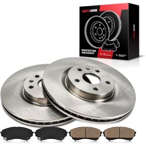 Torchbeam 13.57 inch (344.8mm) Front Brake kit|Brake Pads and Rotors Kit Compatible with 2008-2014 Cadillac CTS 3.0/3.6L Coupe/Sedan/Wagon,Disc Brake Rotors + Ceramic Pads Kit,6pcs,55156+D1331