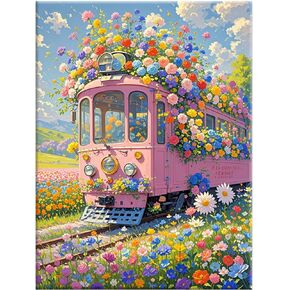 Diamond Art Painting Kit, Full Drill Mushroom Design, DIY Rhinestone Cross Stitch, Wall Decor (Modern)