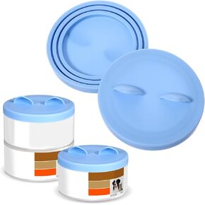 Pet Can Tin Lids 2 Pack Food Can Covers Lids Universal Silicone Cat Food Lid Covers for Pet Food Cans Food Can Lids Fit Most Standard Size Canned Cat and Dog Food(Blue)