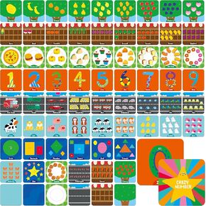 Math Number Game, 85 Funny Math Cards Cognition Cards Counting Arithmetic Learning Tool for Preschool, Kindergarten, Kids, Multi-Aged Games for Boys & Girls, Family Game Night