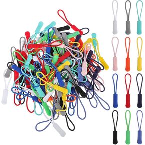 NUOBESTY Zipper Pulls - 120pcs Replacement Zipper Pull Tabs & Cords for Backpacks, Clothes & Luggage