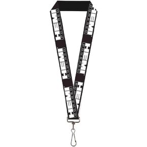 Buckle Down Lanyard-1.0"-Hemi Powered Logo Black/Gray/White